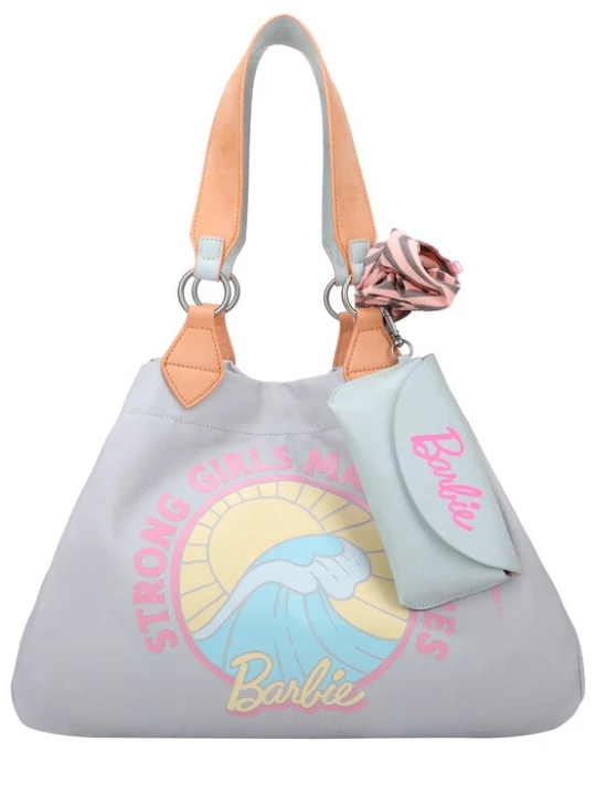 Foto van product Fritzi aus Preußen Shopper 'Izzy Limited Barbie' lichtblauw / lichtgeel / oranje / pink