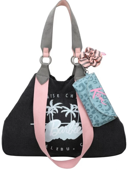 Foto van product Fritzi aus Preußen Shopper 'Izzy Medium Barbie' lichtblauw / rosa / zwart / wit