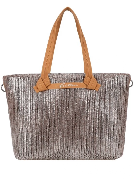 Foto van product Fritzi aus Preußen Shopper 'Limited Painted Straw' bruin / grijs