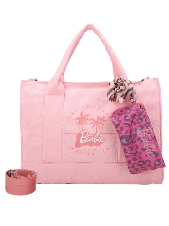 Foto van product Fritzi aus Preußen Shopper 'Malibu Denim Limited Barbie' rosa / pitaja roze / wit