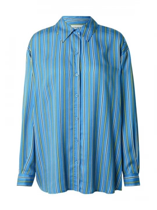 Foto van product FRNCH PARIS Blouse 'Carla' hemelsblauw / zwart / wit