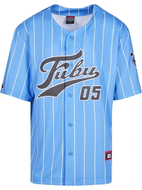 Foto van product FUBU Overhemd 'Fubu Varsity' lichtblauw / antraciet / wit