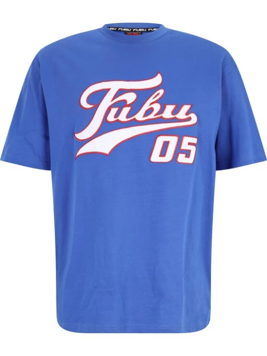 Foto van product FUBU Shirt blauw / bloedrood / wit