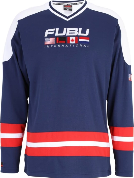 Foto van product FUBU Shirt navy / rood / zwart / wit
