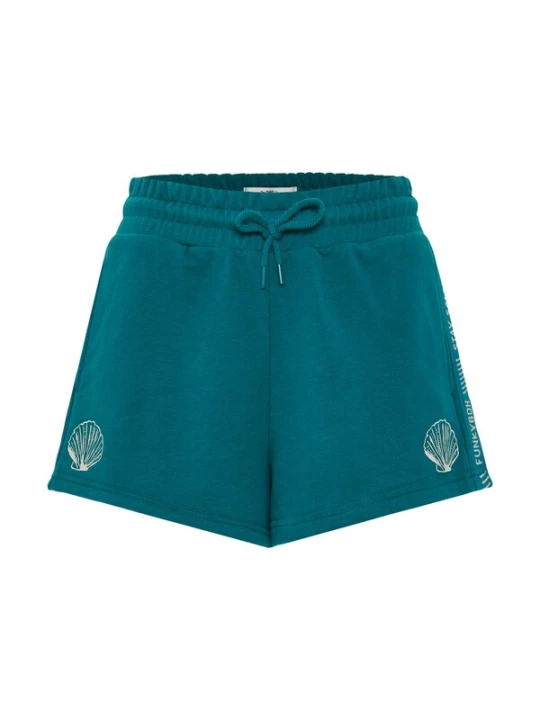 Foto van product Funky Buddha Broek smaragd / offwhite