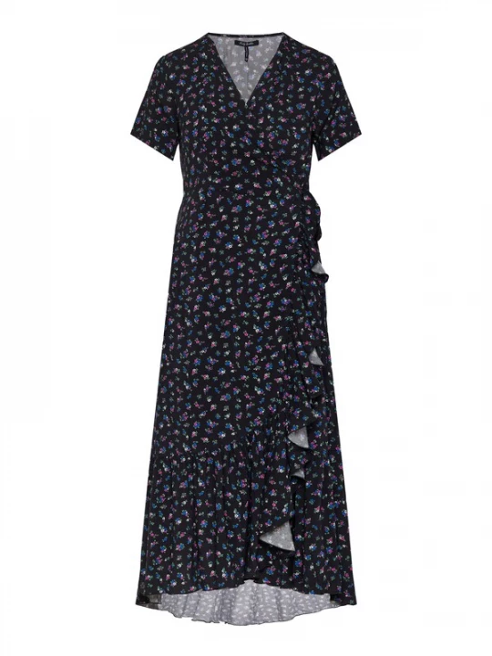 Foto van product Funky Buddha Jurk blauw / pink / zwart