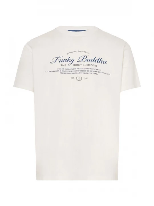 Foto van product Funky Buddha Shirt ecru / navy