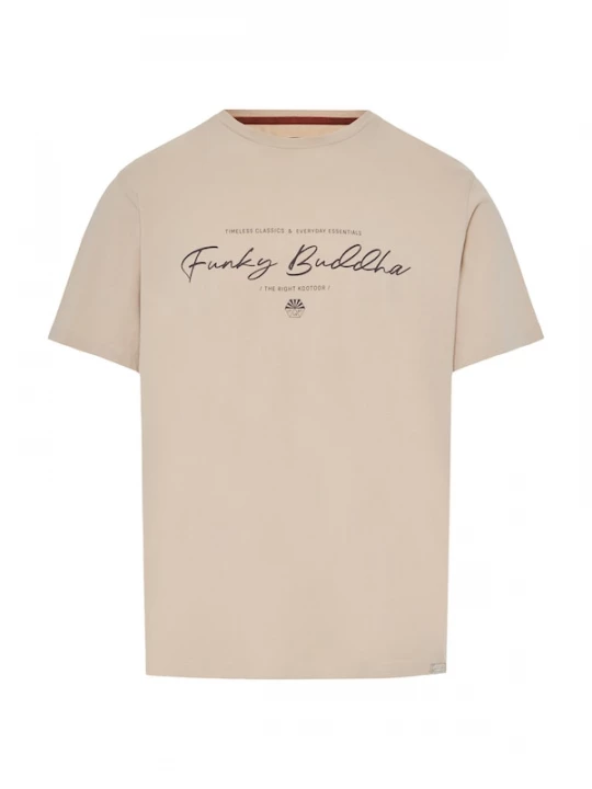 Foto van product Funky Buddha Shirt taupe / zwart