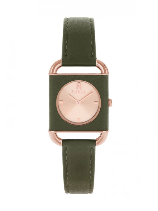 Foto van product FURLA Analoog horloge 'ARCO' rose-goud / groen