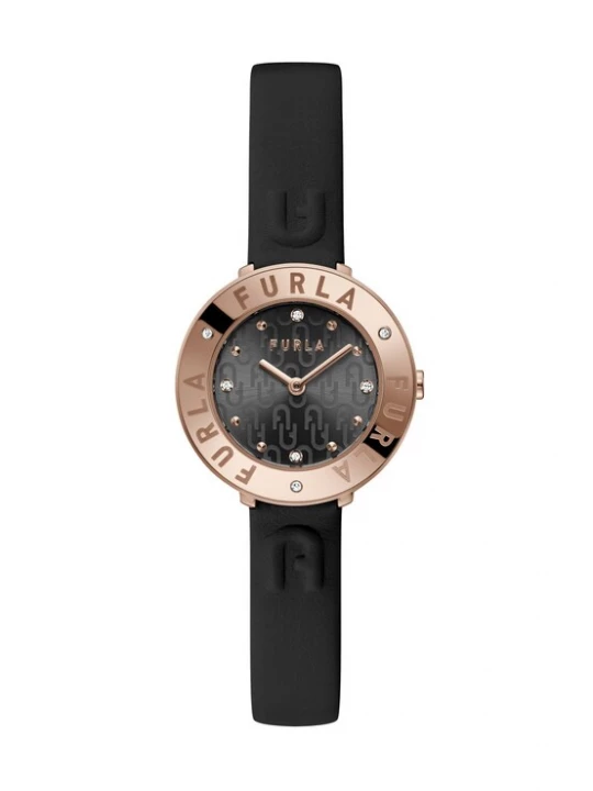 Foto van product FURLA Analoog horloge 'Essential' rose-goud / zwart