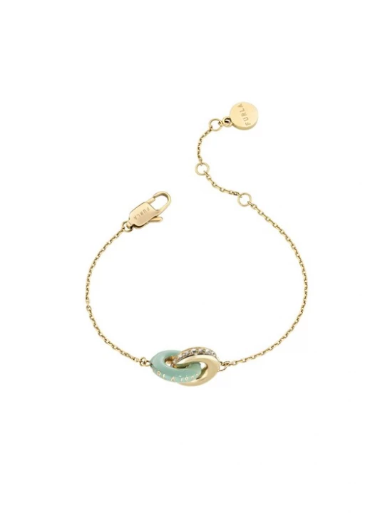 Foto van product Furla Jewellery Armband '1927' goud / mintgroen / transparant