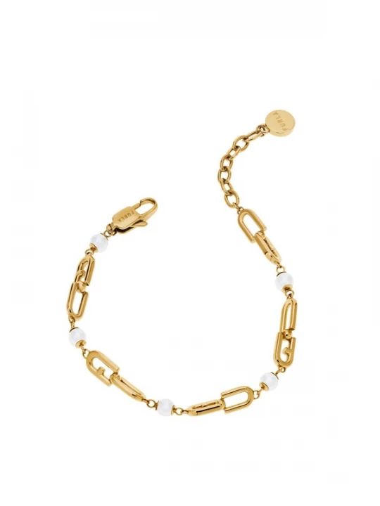 Foto van product Furla Jewellery Armband 'FURLA CHAINED LOGO' goud / wit