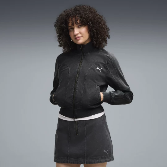 Foto van product FUTURE.PUMA.ARCHIVE kort jack van gewassen keperstof voor Dames, Zwart