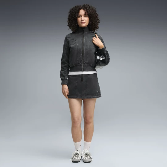 Foto van product FUTURE.PUMA.ARCHIVE rok van gewassen keperstof voor Dames, Zwart