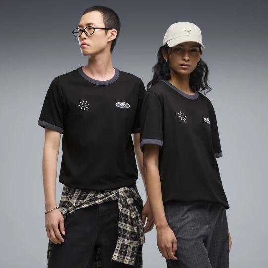 Foto van product FUTURE.PUMA.ARCHIVE uniseks Ringer T-shirt, Zwart