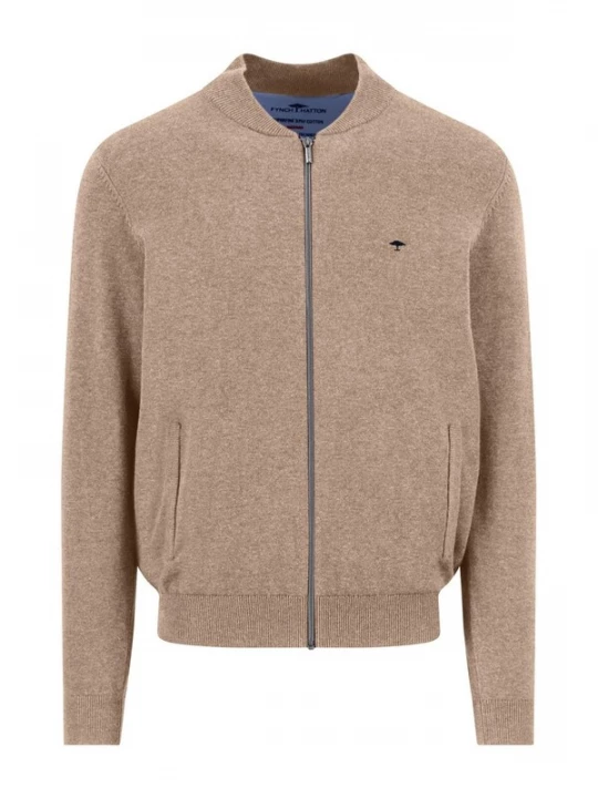 Foto van product FYNCH-HATTON Gebreid vest beige gemêleerd