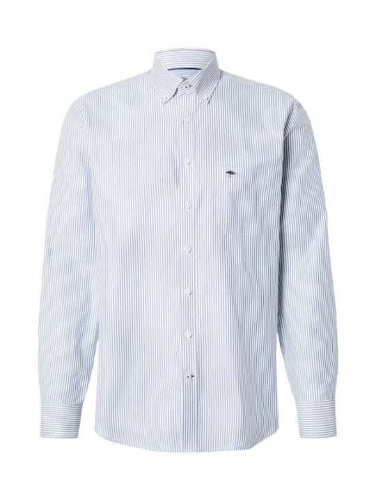 Foto van product FYNCH-HATTON Overhemd 'All Season' smoky blue / natuurwit