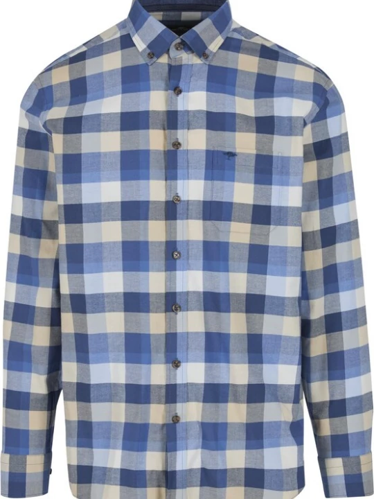 Foto van product FYNCH-HATTON Overhemd beige / blauw / lichtblauw / wit
