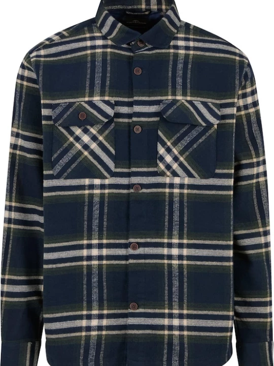 Foto van product FYNCH-HATTON Overhemd beige / navy / donkergroen
