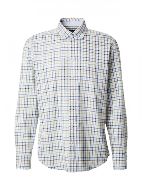 Foto van product FYNCH-HATTON Overhemd blauw / lichtgroen / pastelroze / offwhite