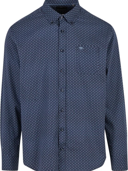 Foto van product FYNCH-HATTON Overhemd navy / lichtblauw