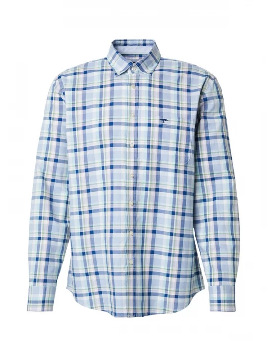 Foto van product FYNCH-HATTON Overhemd navy / lichtblauw / grasgroen