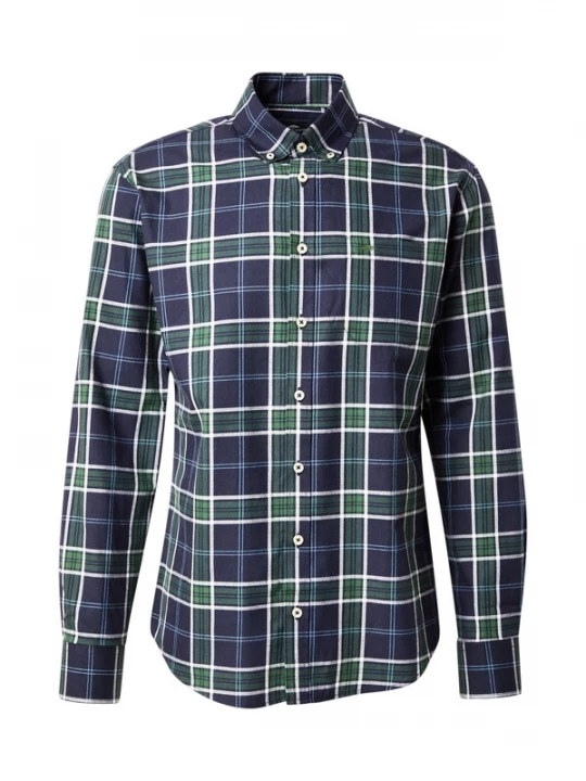 Foto van product FYNCH-HATTON Overhemd navy / mintgroen / wit