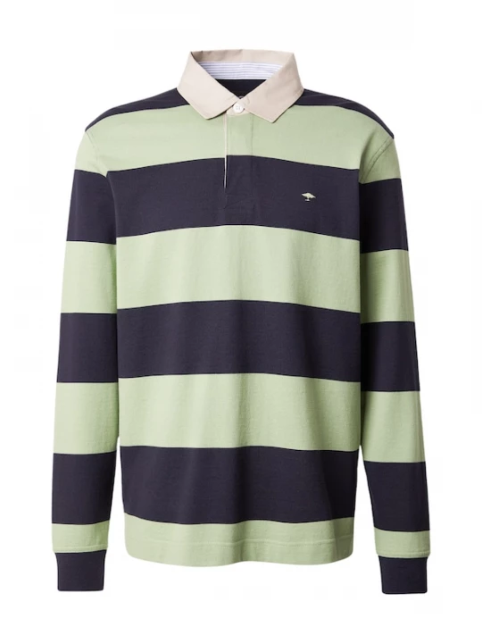 Foto van product FYNCH-HATTON Shirt ecru / donkerblauw / lichtgroen