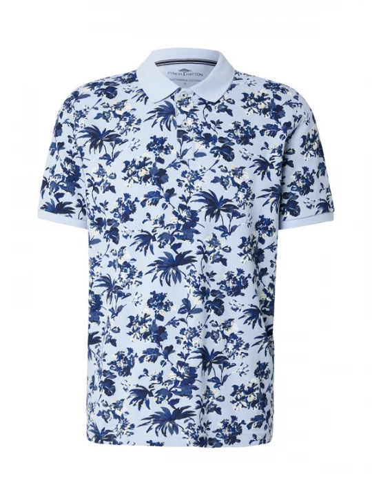 Foto van product FYNCH-HATTON Shirt ivoor / lichtblauw / donkerblauw