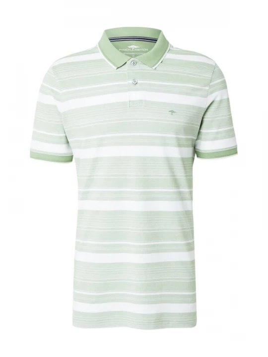 Foto van product FYNCH-HATTON Shirt pastelgroen / wit