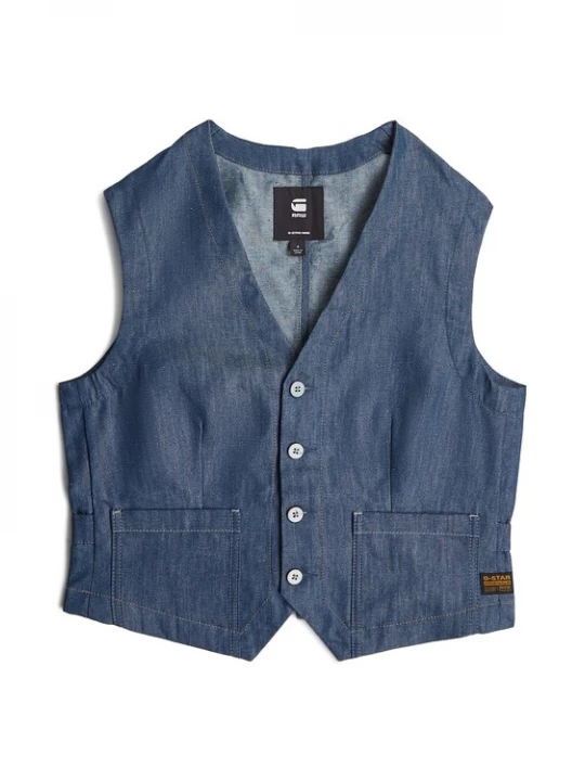 Foto van product G-STAR Gilet blauw denim