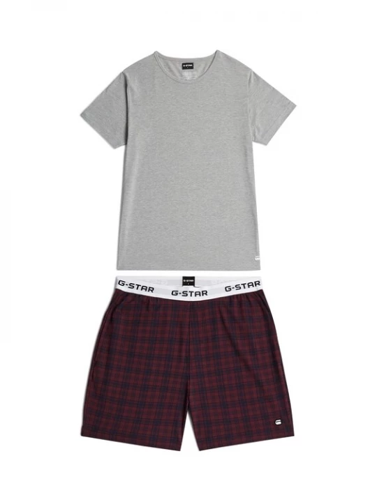 Foto van product G-STAR Pyjama kort grijs / bourgogne
