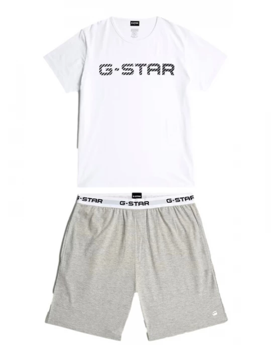 Foto van product G-STAR Pyjama kort grijs / zwart / wit