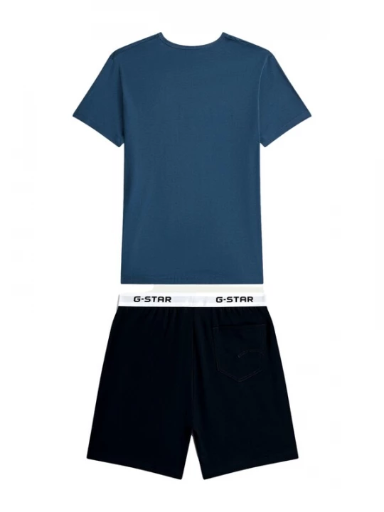 Foto van product G-STAR Pyjama kort 'Slate' blauw / zwart