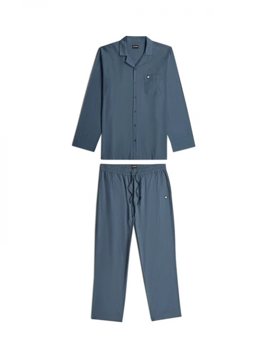 Foto van product G-STAR Pyjama lang 'Tee and Pant Pyjamas Set' donkerblauw