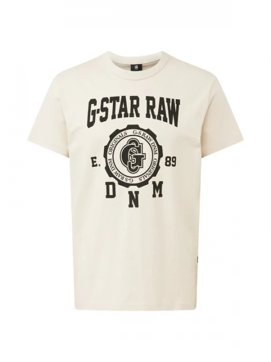 Foto van product G-STAR Shirt 'Collegic' lichtbeige / zwart