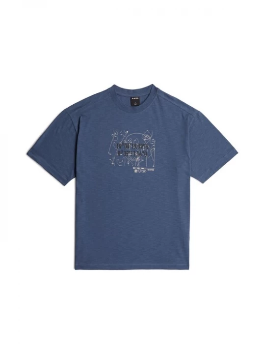 Foto van product G-STAR Shirt 'Coord Graphic Relaxed T-Shirt' blauw