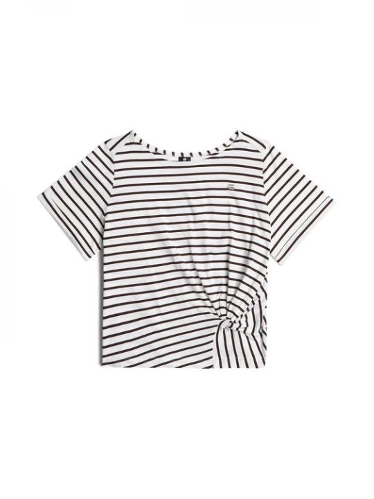 Foto van product G-STAR Shirt donkerbruin / wit