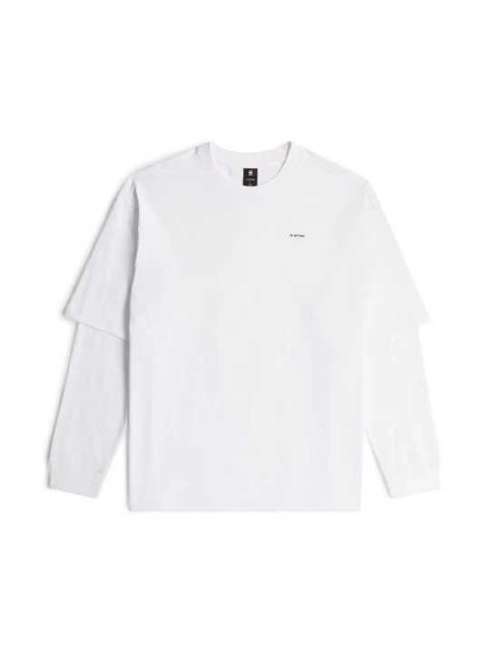 Foto van product G-STAR Shirt 'Double Sleeve Loose' wit