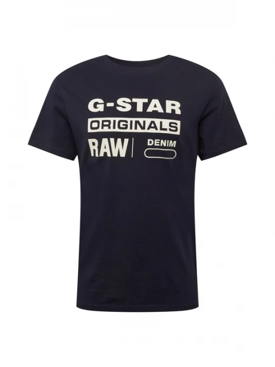 Foto van product G-STAR Shirt 'Graphic 8' donkerblauw / wit