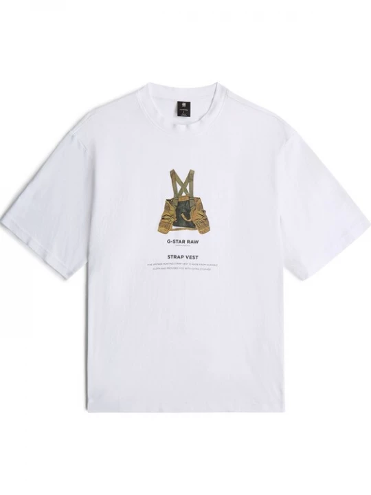 Foto van product G-STAR Shirt kaki / olijfgroen / zwart / wit