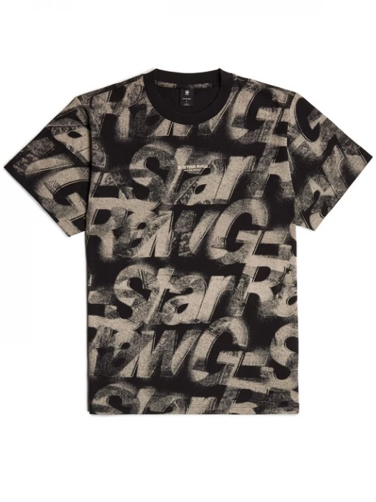 Foto van product G-STAR Shirt 'Letters' beige / zwart