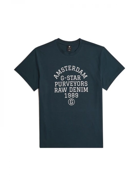 Foto van product G-STAR Shirt 'Purveyors' nachtblauw / wit