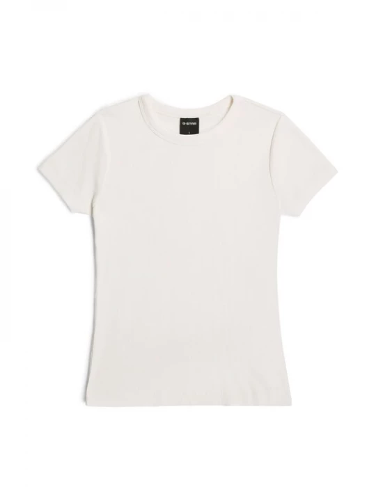 Foto van product G-STAR Shirt 'Slim Rib T-Shirt' wit