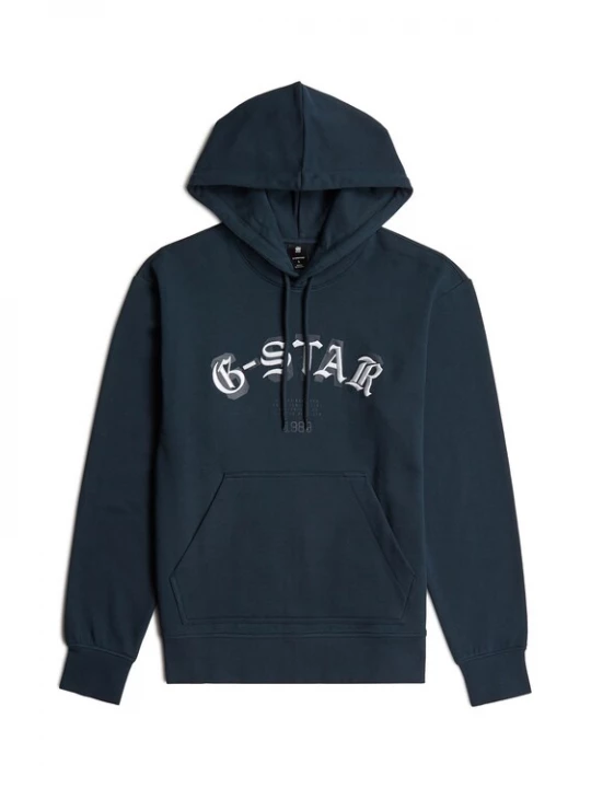 Foto van product G-STAR Sweatshirt 'Embro Logo HB' nachtblauw / antraciet / wit