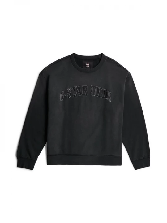 Foto van product G-STAR Sweatshirt 'Sunfaded Applique Loose Sweater' zwart