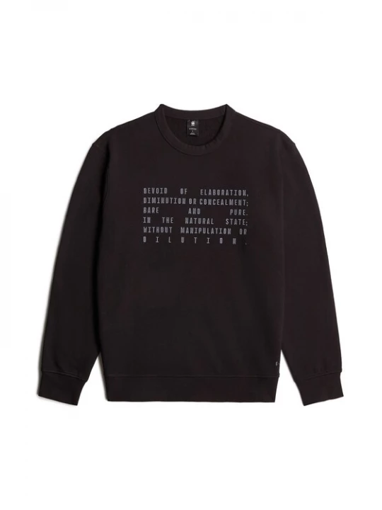 Foto van product G-STAR Sweatshirt 'The Text Graphic' zwart / wit