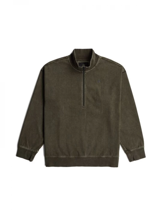Foto van product G-STAR Sweatshirt 'Washed HB Relaxed Half Zip ' grijs
