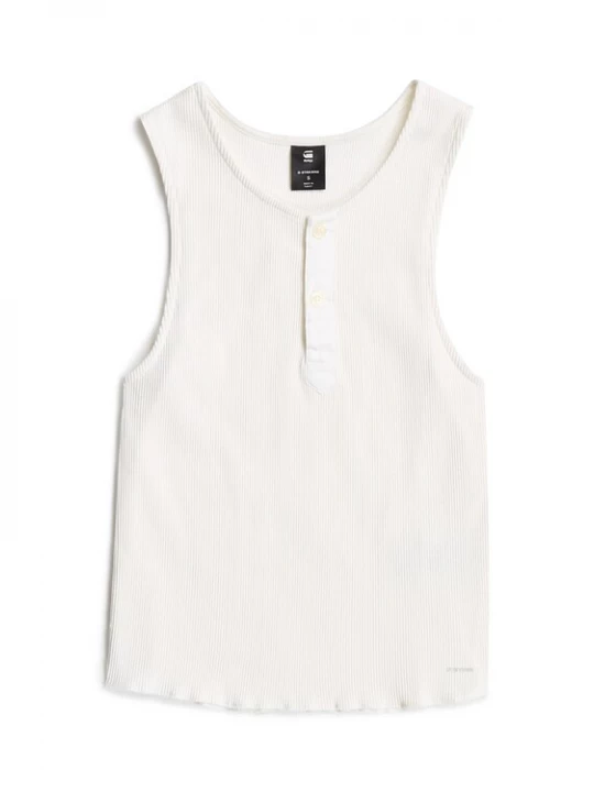 Foto van product G-STAR Top 'Slim Henley Tank T-Shirt' wit