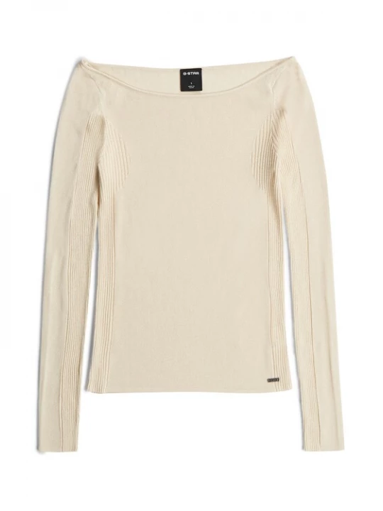 Foto van product G-STAR Trui 'Engineered Sheer Slim Knit' ecru